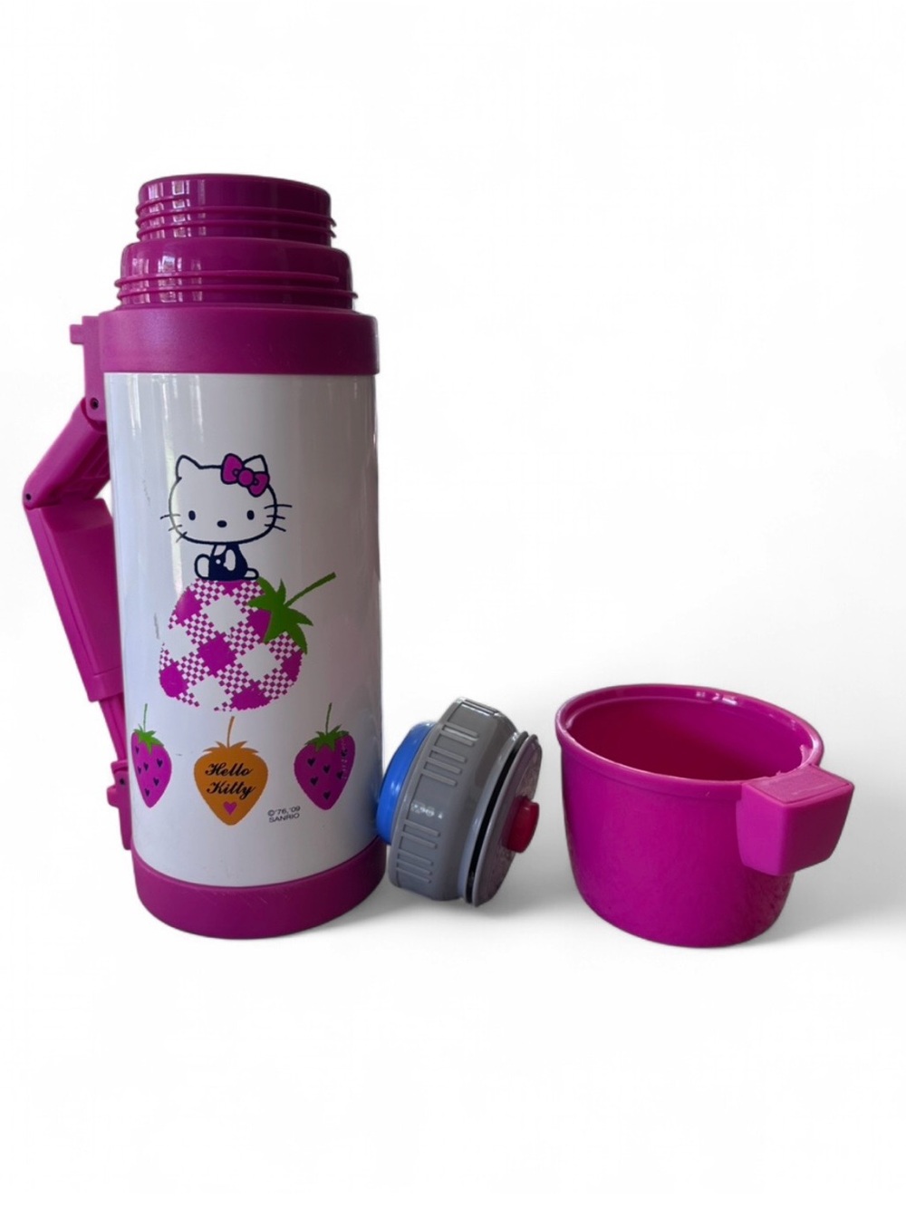 Hello Kitty White and Pink Strawberry Thermos Flask - Picture 3 of 10